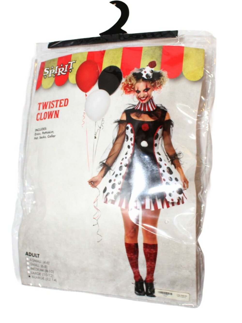 Spirit Halloween Womens Twisted Evil Clown Costume XL - Picture 9 of 9
